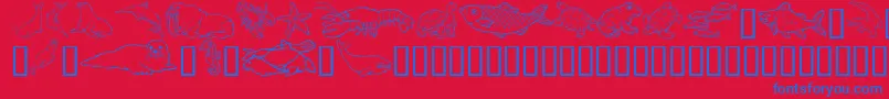 GeOutToSea Font – Blue Fonts on Red Background