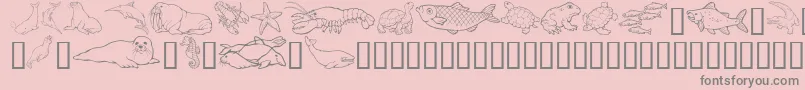 GeOutToSea Font – Gray Fonts on Pink Background