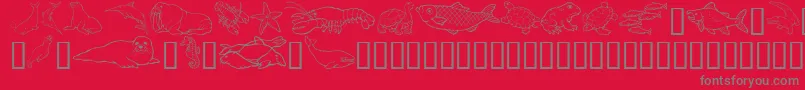GeOutToSea Font – Gray Fonts on Red Background