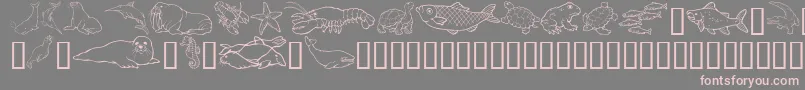 GeOutToSea Font – Pink Fonts on Gray Background