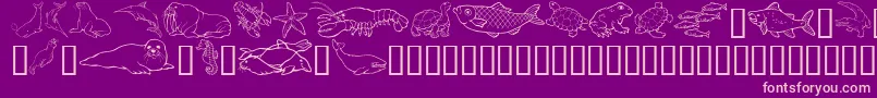 GeOutToSea Font – Pink Fonts on Purple Background