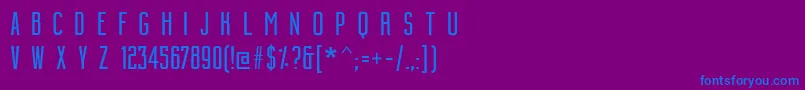 BuildingCondensedmedium Font – Blue Fonts on Purple Background
