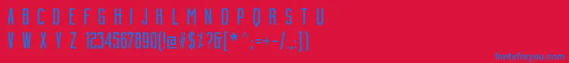 BuildingCondensedmedium Font – Blue Fonts on Red Background