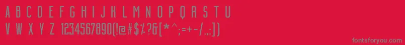 フォントBuildingCondensedmedium – 赤い背景に灰色の文字
