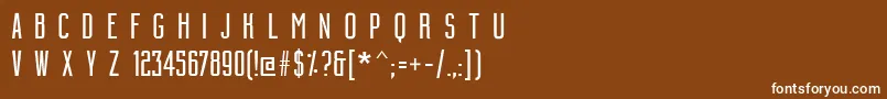 フォントBuildingCondensedmedium – 茶色の背景に白い文字