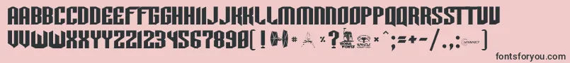 Tiewing Font – Black Fonts on Pink Background