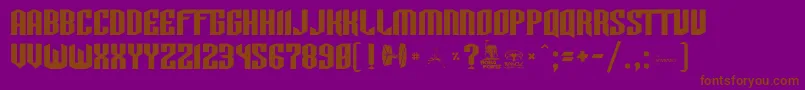 Tiewing Font – Brown Fonts on Purple Background