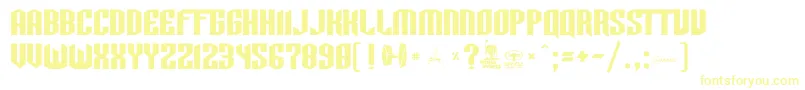 Tiewing Font – Yellow Fonts on White Background