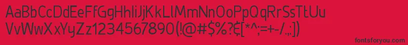 DeLuxeLightCondensed Font – Black Fonts on Red Background