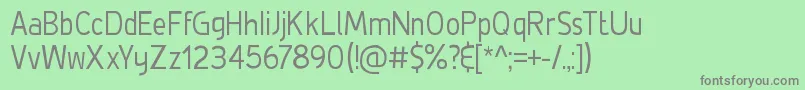 DeLuxeLightCondensed Font – Gray Fonts on Green Background