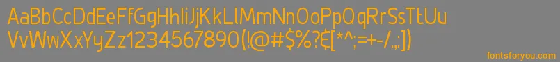 DeLuxeLightCondensed Font – Orange Fonts on Gray Background