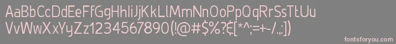 DeLuxeLightCondensed Font – Pink Fonts on Gray Background