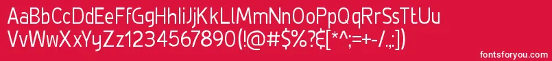 フォントDeLuxeLightCondensed – 赤い背景に白い文字