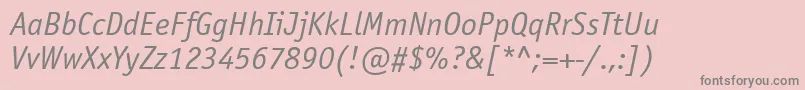 fuente OfficinasansettItalic – Fuentes Grises Sobre Fondo Rosa