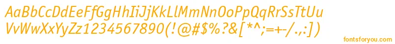 OfficinasansettItalic Font – Orange Fonts on White Background