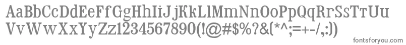 フォントCh122bold – 白い背景に灰色の文字