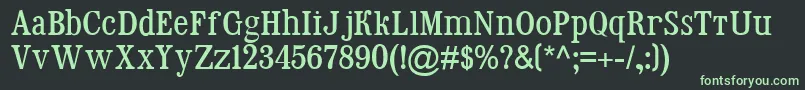 Шрифт Ch122bold – зелёные шрифты на чёрном фоне