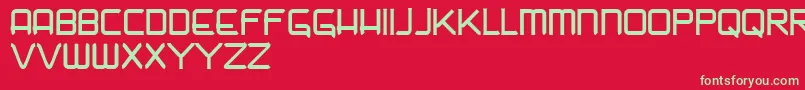 フォントNadir – 赤い背景に緑の文字