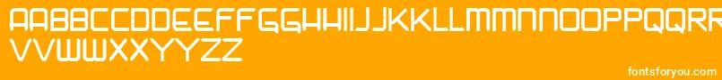 フォントNadir – オレンジの背景に白い文字