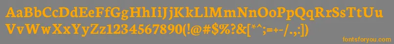 NeutonBold Font – Orange Fonts on Gray Background