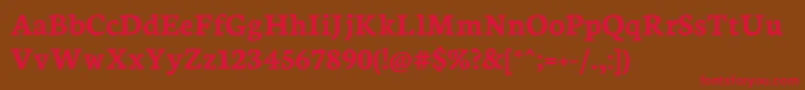 NeutonBold Font – Red Fonts on Brown Background