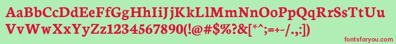 NeutonBold Font – Red Fonts on Green Background