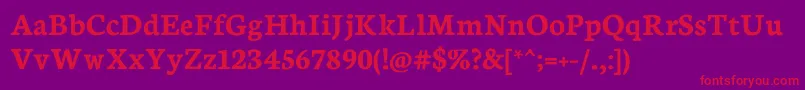 NeutonBold Font – Red Fonts on Purple Background