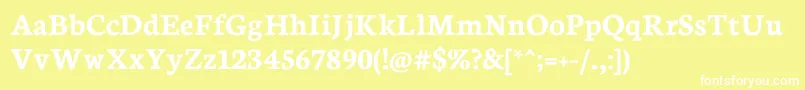 NeutonBold Font – White Fonts on Yellow Background