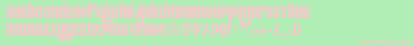 Eight ffy Font – Pink Fonts on Green Background