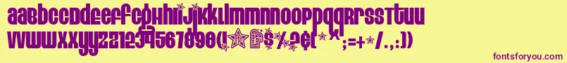 Eight ffy Font – Purple Fonts on Yellow Background