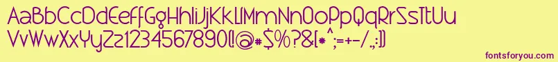 Xtravagant Font – Purple Fonts on Yellow Background