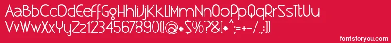 Xtravagant Font – White Fonts on Red Background
