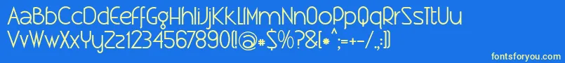 Xtravagant Font – Yellow Fonts on Blue Background