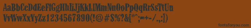 ColonelrandomBold Font – Black Fonts on Brown Background