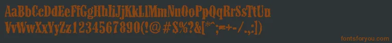 ColonelrandomBold-fontti – ruskeat fontit mustalla taustalla