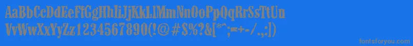 ColonelrandomBold Font – Gray Fonts on Blue Background