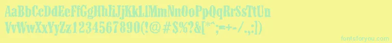 More about ColonelrandomBold Font ColonelrandomBold Font – Green Fonts on Yellow Background