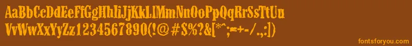 ColonelrandomBold Font – Orange Fonts on Brown Background
