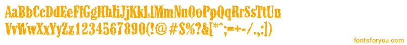 ColonelrandomBold Font – Orange Fonts on White Background