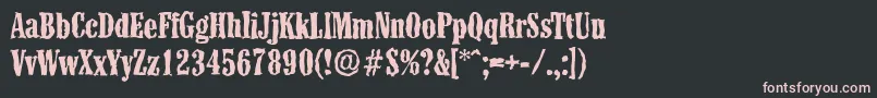 ColonelrandomBold Font – Pink Fonts on Black Background