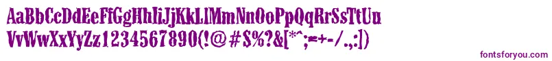 ColonelrandomBold Font – Purple Fonts on White Background