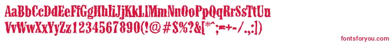 ColonelrandomBold Font – Red Fonts on White Background