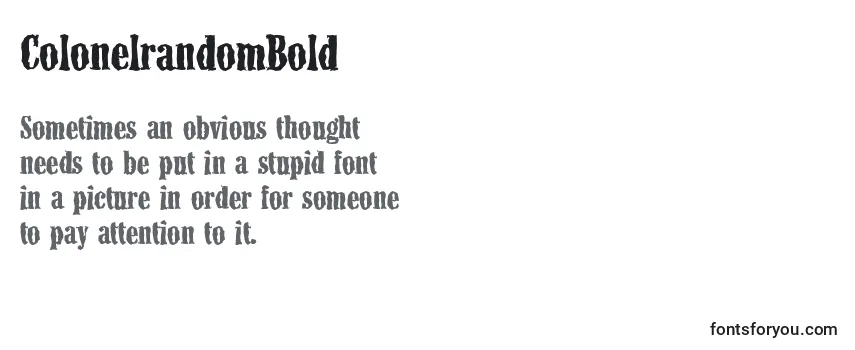 ColonelrandomBold Font