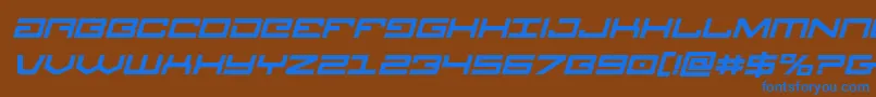 Legionboldital Font – Blue Fonts on Brown Background