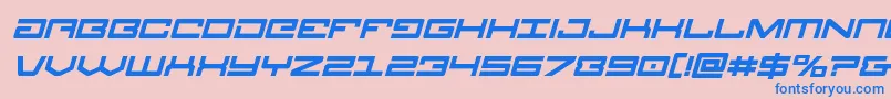 Legionboldital Font – Blue Fonts on Pink Background