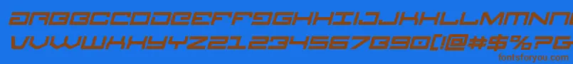 Legionboldital Font – Brown Fonts on Blue Background