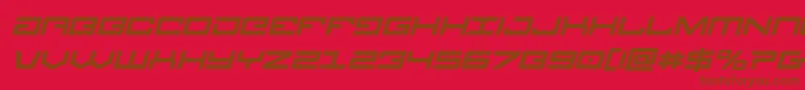 Legionboldital Font – Brown Fonts on Red Background