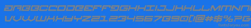 Legionboldital Font – Gray Fonts on Blue Background