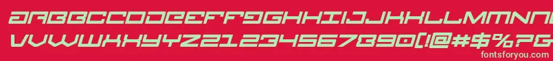 Legionboldital Font – Green Fonts on Red Background