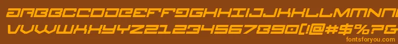 Legionboldital Font – Orange Fonts on Brown Background